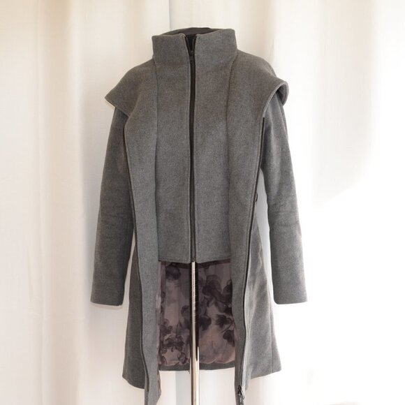 Soia & Kyo Adison Charcoal Wool Coat - Picture 3 of 11